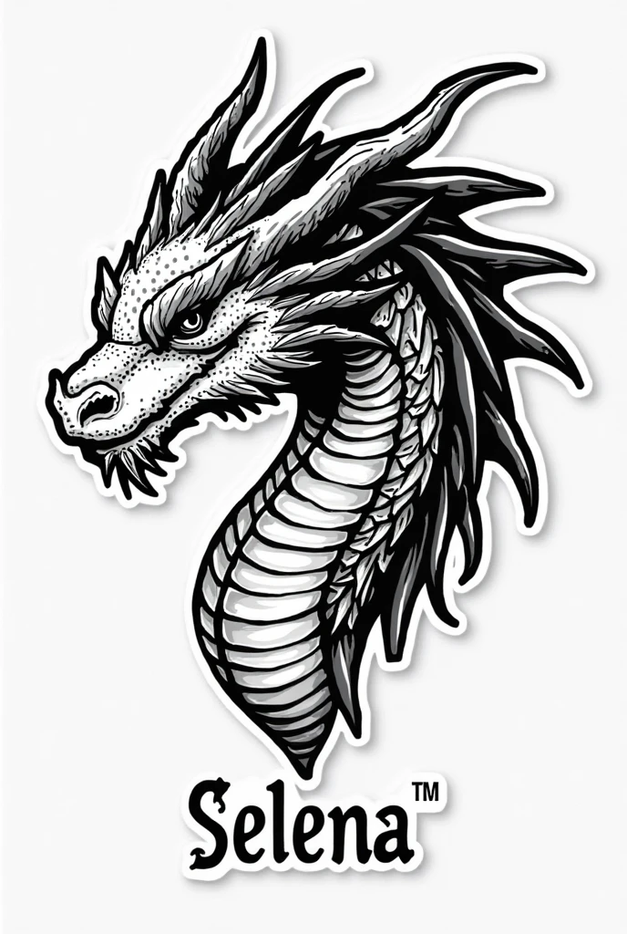 ::style vetor, vectorized logo of a white dragon, soon in (((rounded shape))), with white and gray colors/blackw, white outlines and backgrounds, ::n_style image background, Deformations in the logo, animated cartoon, anime white background