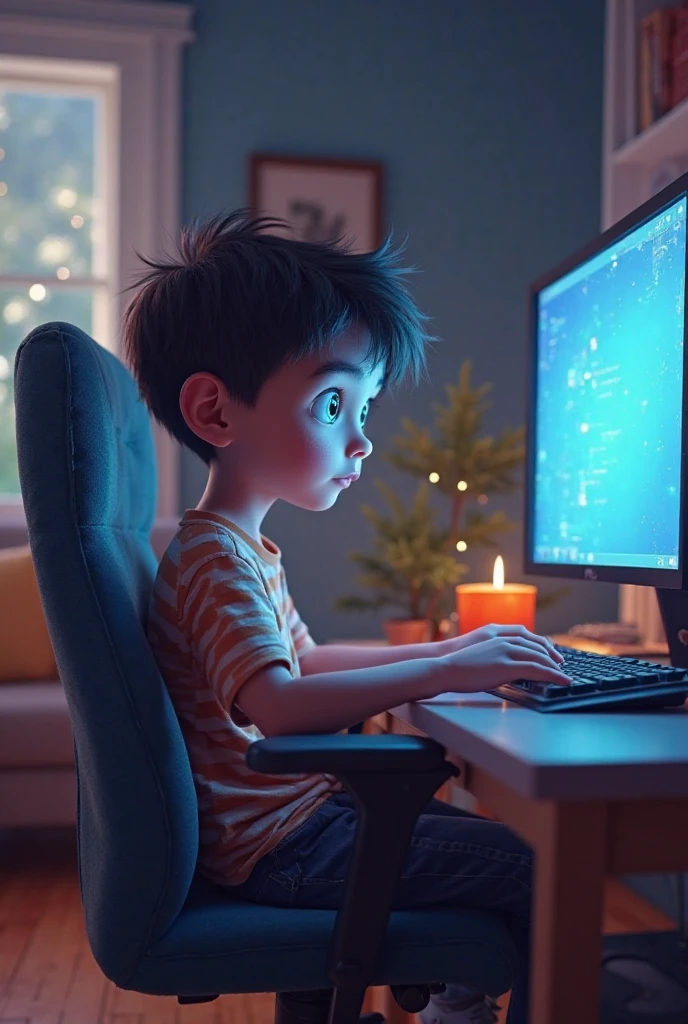 Give a poor boy who is Sitting in rich Home in the Wall There written airfygamer in a wall there are a board where airfygamer is written he is using gaming pc airfygamer is clear he play minecraft airfy gamer in normal form airfy gamer and minecraft in clearly airfy gamer is written more properly