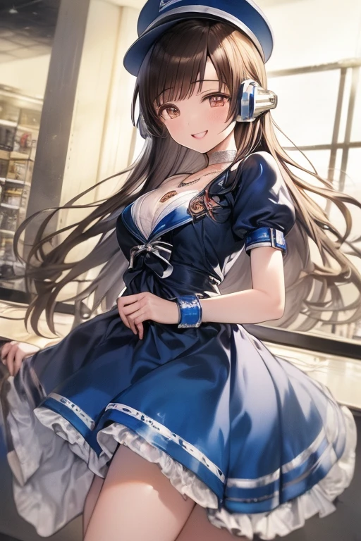 ((masterpiece)), ((best quality)), (ultra-detailed), NSFW, ,((torture chamber)),a cute girl, 1girl, solo, (white mini tanktop dress),(chain bound arms), ((tied to an torture chair)), BDSM,shibari,restrained,((thin waist)),(((single narrow belt bound waist))),beautiful brown hair, beautiful blue eyes, (beautiful eyes), long hair,troubled expression