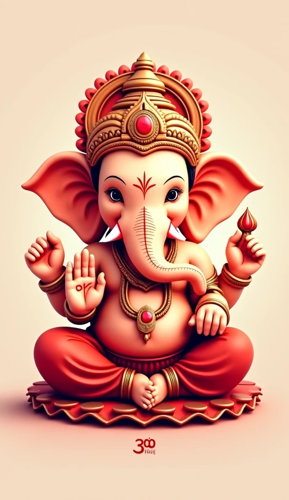 Hyper – anime drawing of a ( Lord Ganesha ) with incredible style and precision. watercolour, clean, simple, professional t-shirt design vector –no mockup