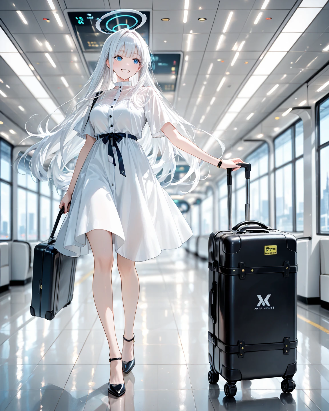 ,(Masterpiece:1.2, high quality), (pixiv:1.4),TIV,
1girl, transparent, umbrella, skirt, sky, solo, holding, black hair, outdoors, bag, cloud, looking at viewer, shirt, short hair, holding umbrella, white skirt, bangs, transparent umbrella, railing, jewelry, short sleeves, closed mouth, blue eyes, teruterubouzu, jacket, blue sky, blurry, black shirt, standing, cloudy sky, smile, collarbone, blush, depth of field, day, open clothes, bracelet, pink jacket, bridge, cowboy shot <lora:TIV:0.8>