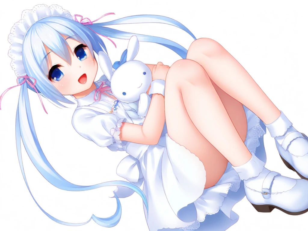 Little beautiful girl, naked,Cat ear,Long white hair,Light blue eyes,cute, young, small limbs, short fingers, Big Breasts, smile, Big ribbon, Thin and light clothing, 透け感のある水でWet白いドレス, Sheer white lace tights, Thin, sheer white tights,Smooth Skin,lift the perineum,Her cleavage is protruding ,(Spread your legs),(The hand details are perfect too.),(Wet),Squat,Wet,Vulgarity, leaking,Stretching out the tongue,Nipples are visible through the,Wearing long white gloves,