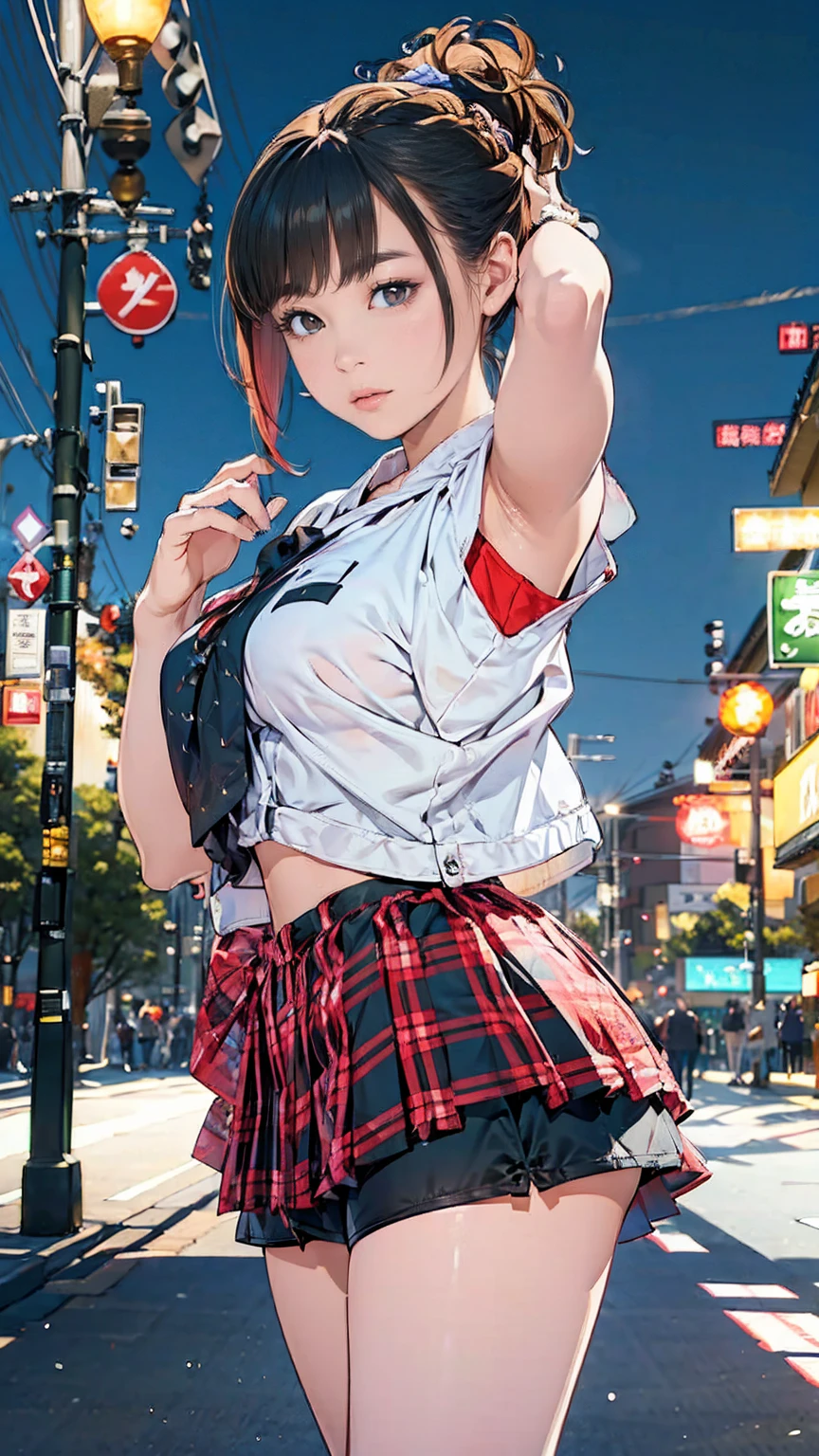 raw photo, 1girl, cute face, beautiful face, medium breast, collared blouse, White blouse, pussy, nipple, light smile, detailed skin, simple background, Above the knee, (skirt lift:1.2), skirt lift pov, panty pull, shirt lift up, bra lift up, constricted waist, shirt_lift, yoko shogenji, skirt_lift, marie, shiny skin, frontal face, wallpaper, photorealistic, depth of field, masterpiece, best quality, anatomically correct, super detail, textured skin, accurate