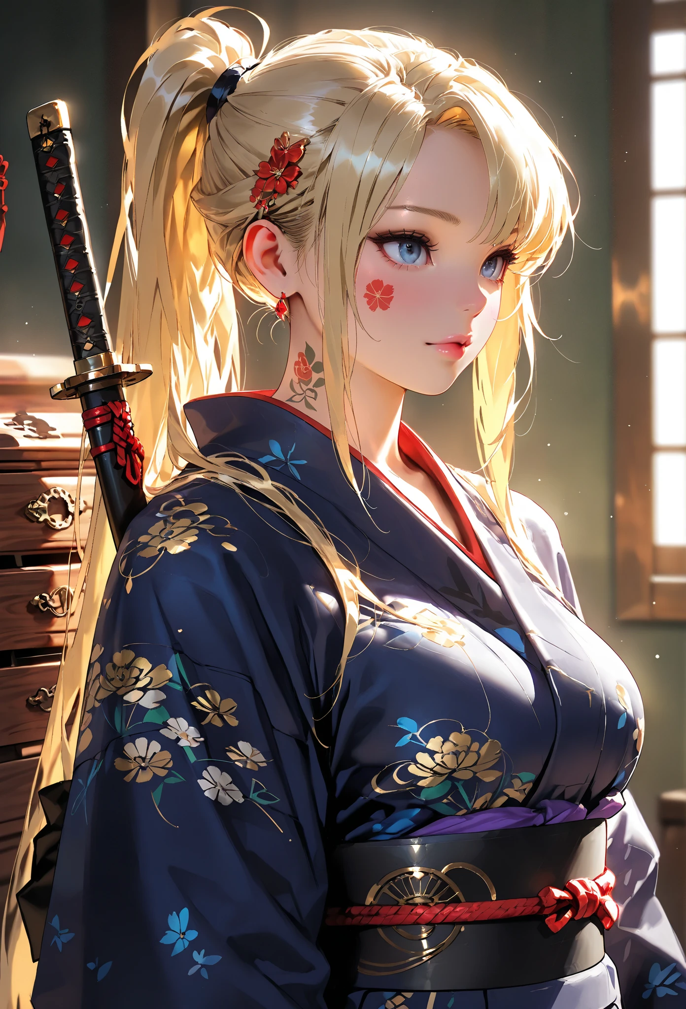 1girl, verse2 yukata, fox ears, purple eyes, blonde hair, <lora:YuisisYukata0.8:0.6>, shrine, , Cowboy Shot, Point of View Shot, POV, Shoulder Level Shot,