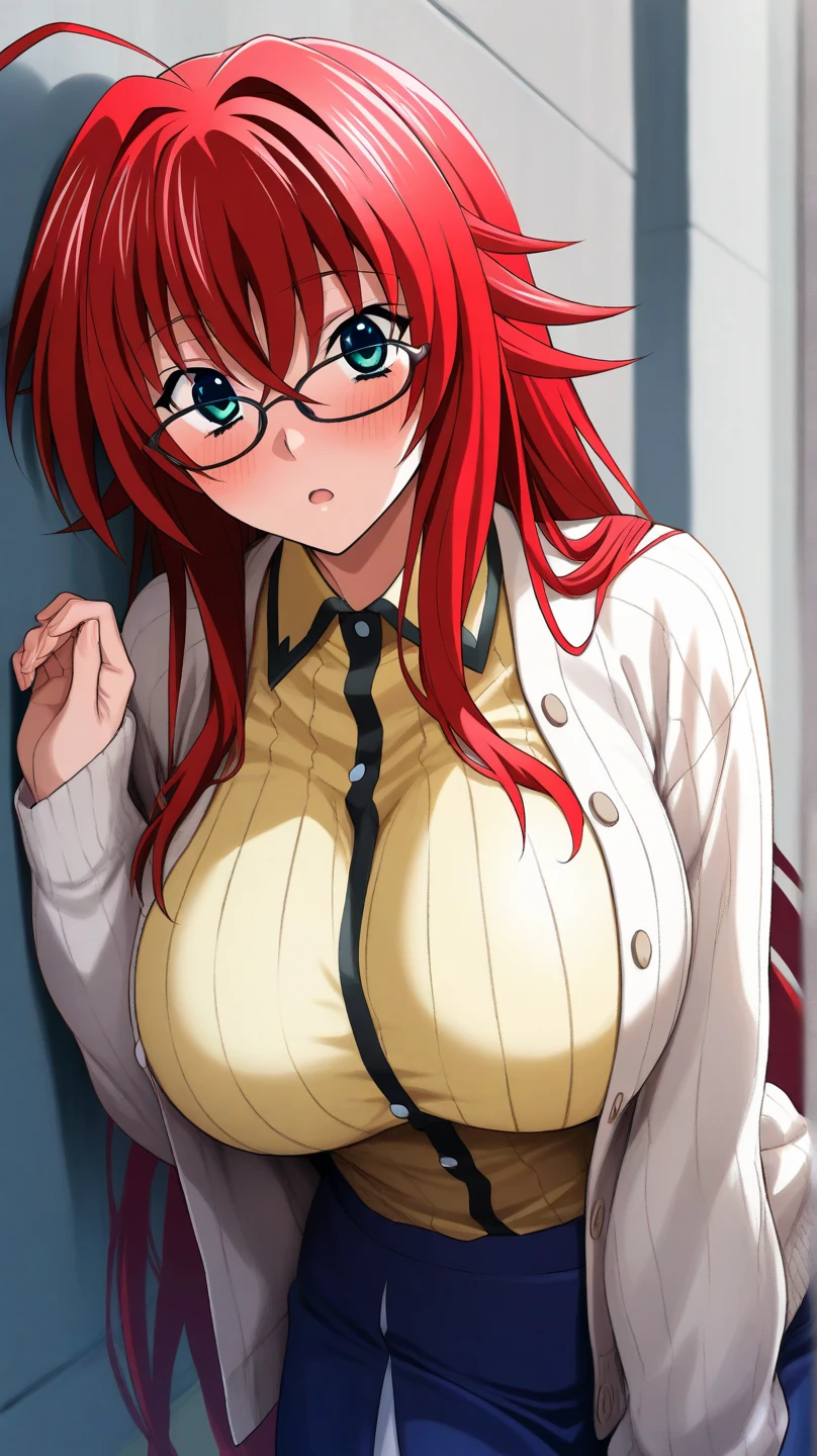 ichinose_sayaka, red hair, nude, glasses, large breasts,sex ,cowgirl position, penis, <lora:ichinose_sayaka_v1:0.8>, masterpiece, best quality