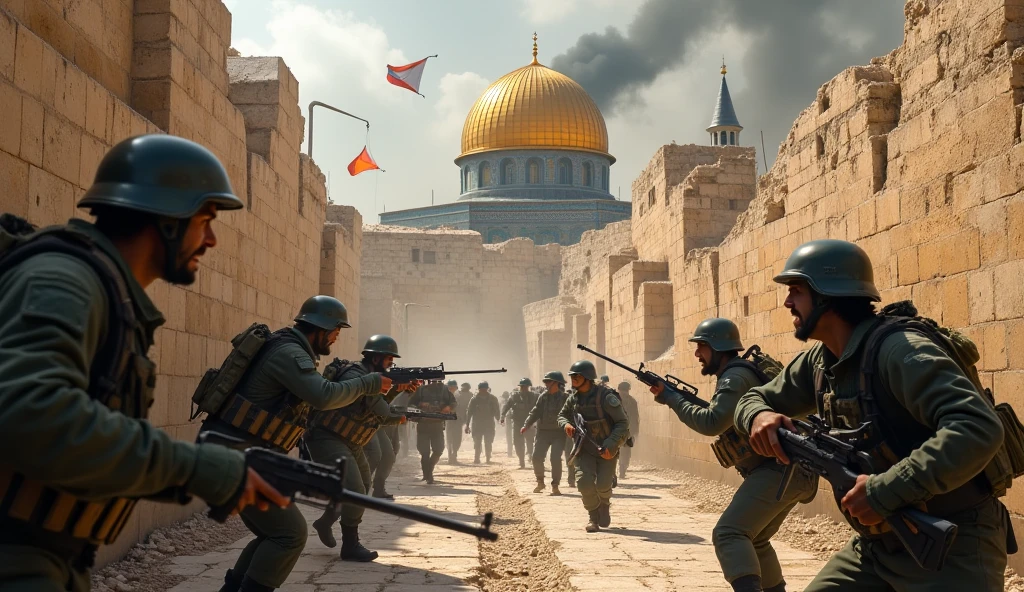 Israeli Soldiers and Turkish Soldiers Clash Near Masjid Al-Aqsa