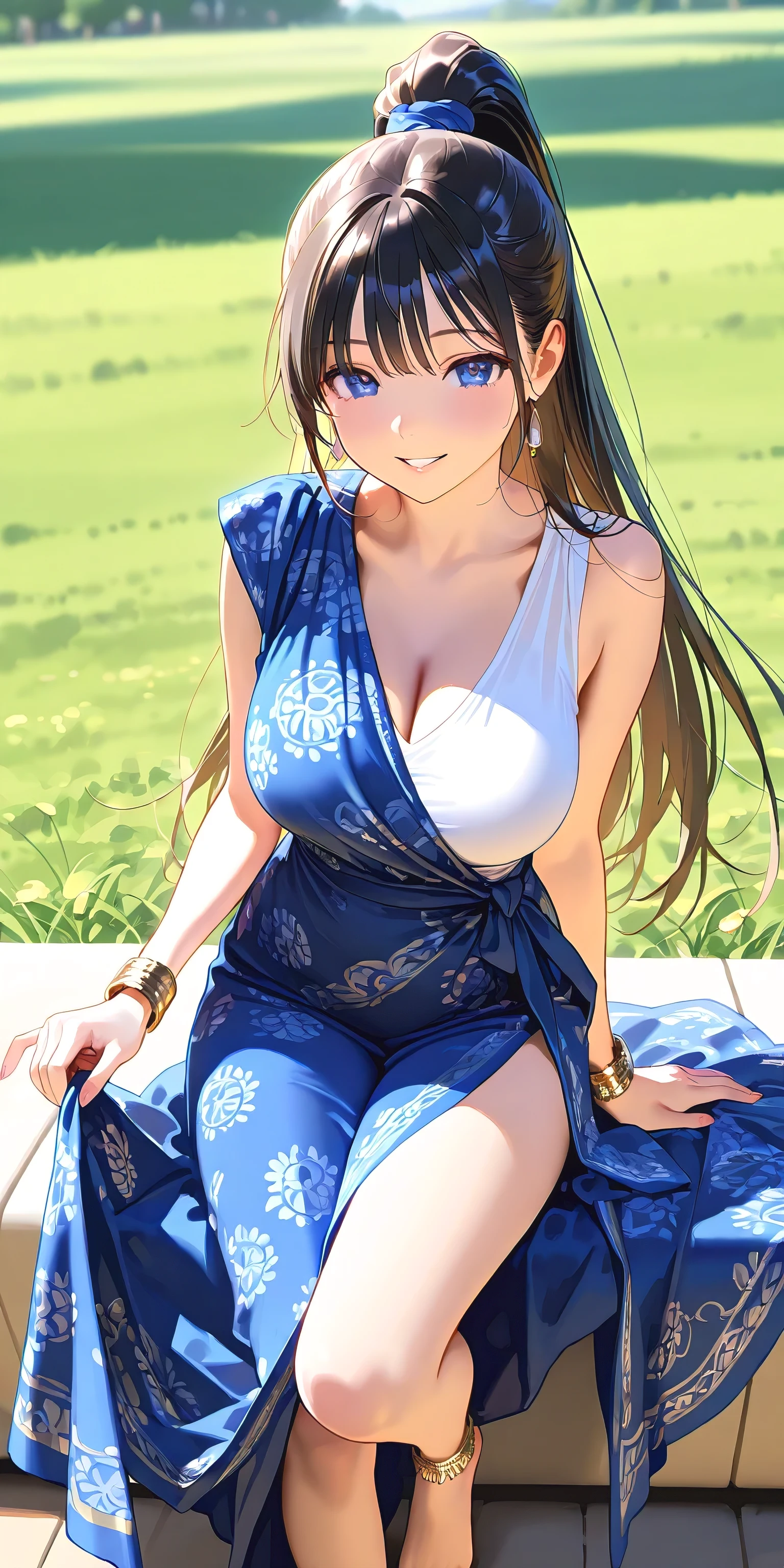 smile,8k,cleavage,1girl, lips, best quality, masterpiece, best work, (wearing blue kimono), big breasts, cowboy_shot, looking_at_viewer, light great detailed, professional work, sharp focus, soft lighting, greatest work, outstanding quality, ((beautiful eyes)), (mature women), mature body, best quality, ((best quality, masterpiece)), best of best,