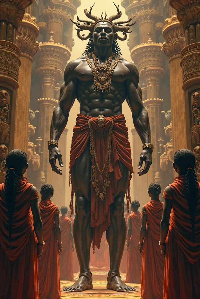 The Pride Before the Fall

Setting:
Ravana’s palace in Lanka, filled with opulence but dark with foreboding. Meanwhile, in a simple forest camp, Lord Rama prepares for battle.

Action:
Ravana, standing before his courtiers, exudes confidence. He laughs at the thought of Rama challenging him.

Dialogue:
Ravana (boasting): “Rama dares to face me? Let him come. I will show him the power of Lanka and the folly of challenging me!”

Cut to:
Rama in a calm, serene environment, gathering his army and speaking to Lakshmana and Hanuman with determination.

Dialogue:
Rama (resolutely): “Pride blinds even the strongest. We fight for dharma and to end this arrogance that has taken hold of Ravana.”