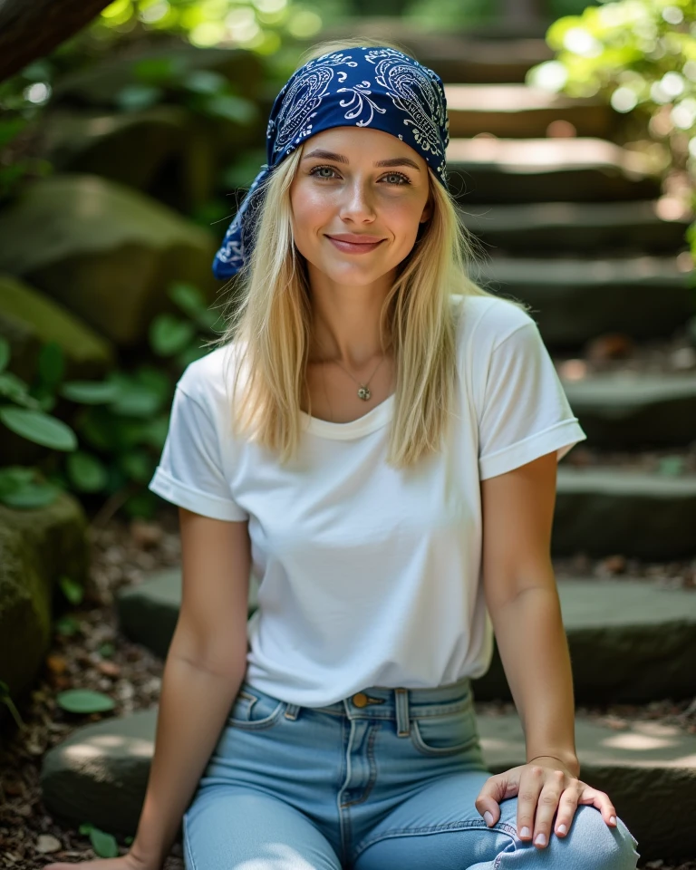 belle blonde assise sur une couverture à carreaux dans un parc, (entourée de paniers de pique-nique et de nourriture fraîche, portant une tenue estivale et un chapeau de paille.), très détaillé, 21 ans, visage innocent, Cheveux ondulés naturels, yeux bleus, Haute résolution, chef-d'œuvre, Meilleure qualité, détails complexes, Très détaillé, Netteté, Peau détaillée, Réaliste skin texture, texture, Yeux détaillés, professionnel, 4k, sourire charmant, tourné avec Canon, 85mm, faible profondeur de champ, Couleur de vision Kodak, corps parfaitement ajusté, extrêmement détaillé, Photo_\(ultra\), photoRéaliste, Réaliste, Post-traitement, Détails maximaux, rugosité, vrai vie, ultra Réaliste, photoréalisme, la photographie, 8k euh, la photographie