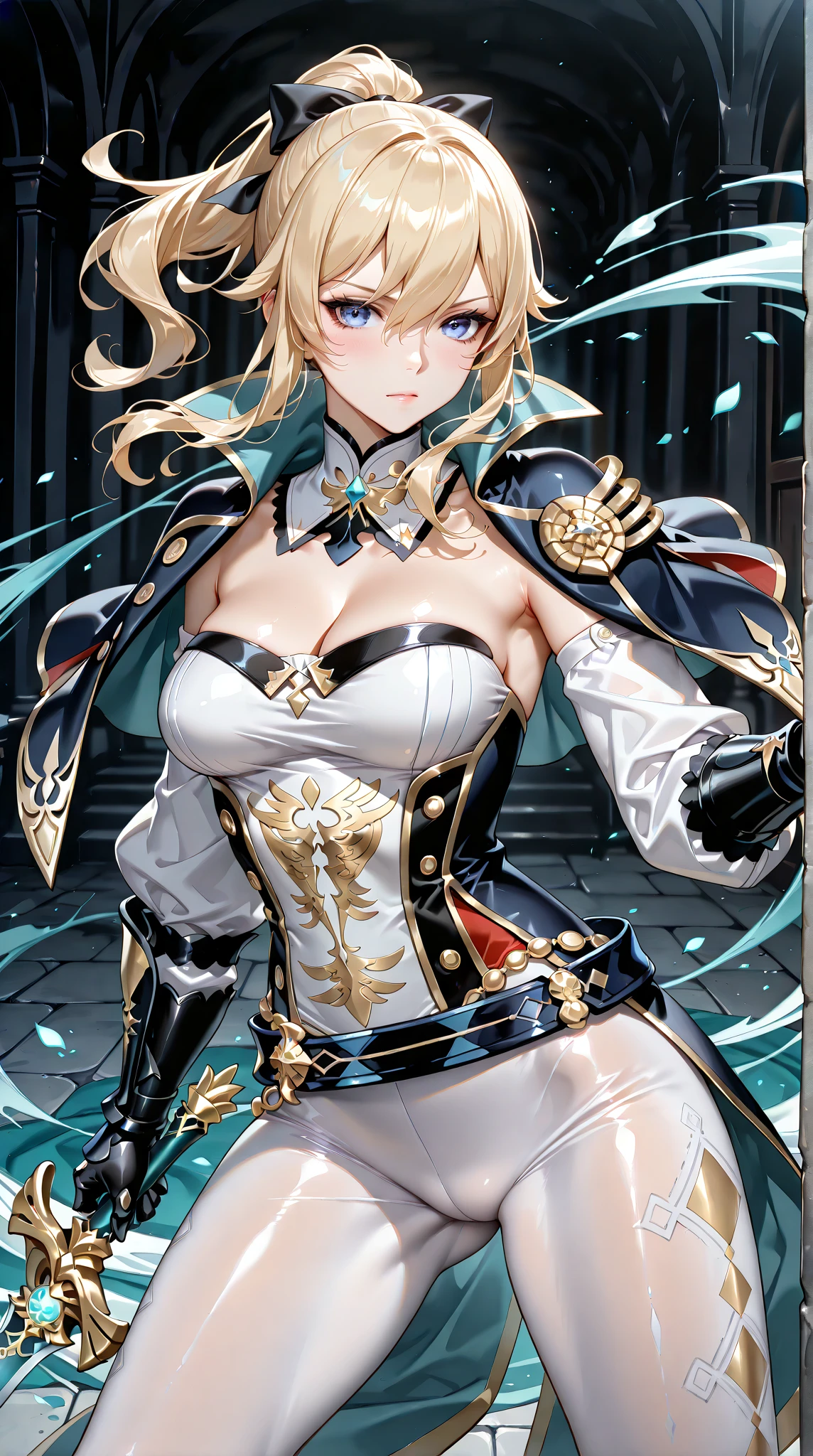 Woman body set large breasts、Captain Amelia Costume Dress,Active Pose,sheild,
