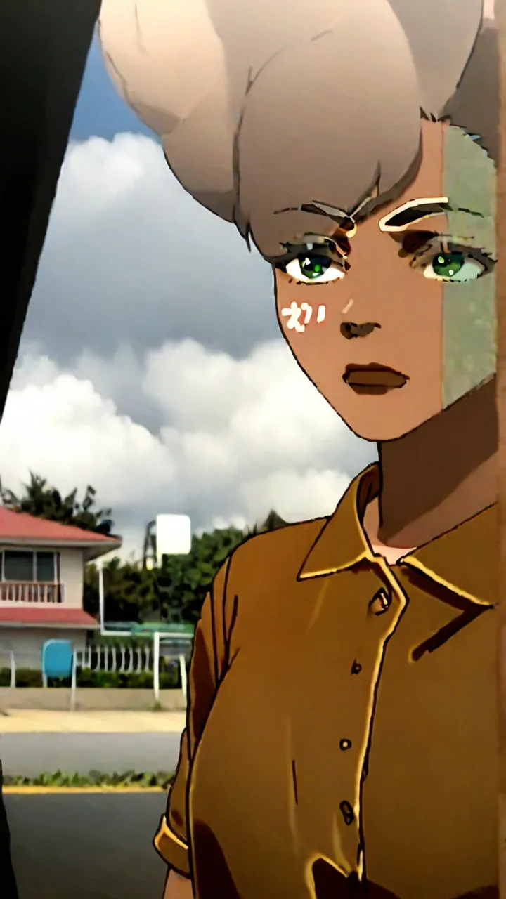 (masterpiece, best quality:1.2), 1girl, solo, japanese old nurse costume, lighe blue clothes, short hair, blond hair, brown eyes, looking at viewer, upper body, pokies,