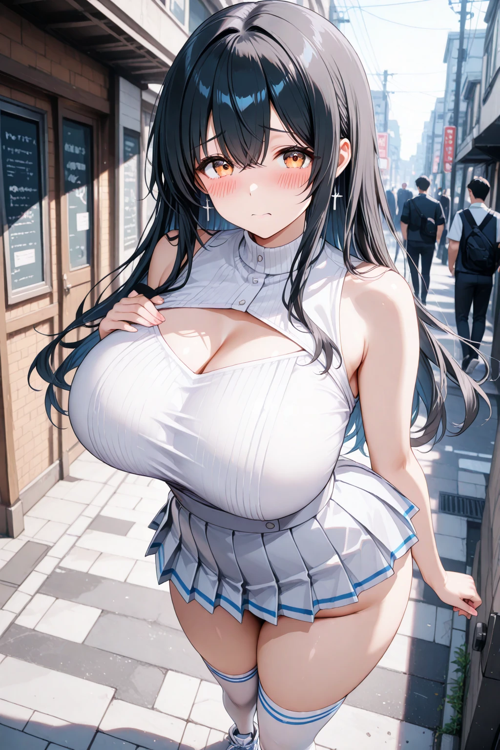 NSFW、sundress、public indecency、masturbation、love juice、textile shading、Story/manga、bangs、woman、embarrassing、See-through、dynamic、super skin、highest quality、game CG 、one piece、by famous artists、beautiful 、vapor/i breathe、in the heat、big breasts、{{{highest quality}}}, {{super savvy}}, {shape}, {{very delicate and beautiful}}, pussy/vagina、game CG、white sundress、game CG、{{{masterpiece}}}, {{{highest quality}}}, {{super savvy}}, {shape}, {{very delicate and beautiful}},public indecency、spread her woman、garter belt、teenage / student、face focus、{{Squirting}}、by famous artists、{{{{{squirt love juice}}}}}}、blue eyes、black hair、gray hair、love juice、Pee、See-through、hide with hands、big breasts、crowd、crowd、No panties、Seen by everyone、shoulder strap、night、真night中、crowd、show your pussy、Pee、Pissing、in front of people、night街、white dress、No panties、Composition looking up、view from below、thin、camera、slender、crawl on all fours、dog pose