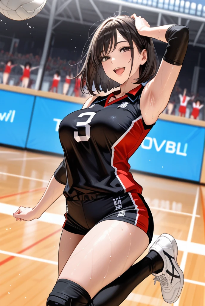 tmasterpiece,high high quality,Teenage girl,girl,Volleyball uniform,Run the track,Very shy,fart,girl running,Fart spreads behind me,fart a lot,Man behind girl covers nose
