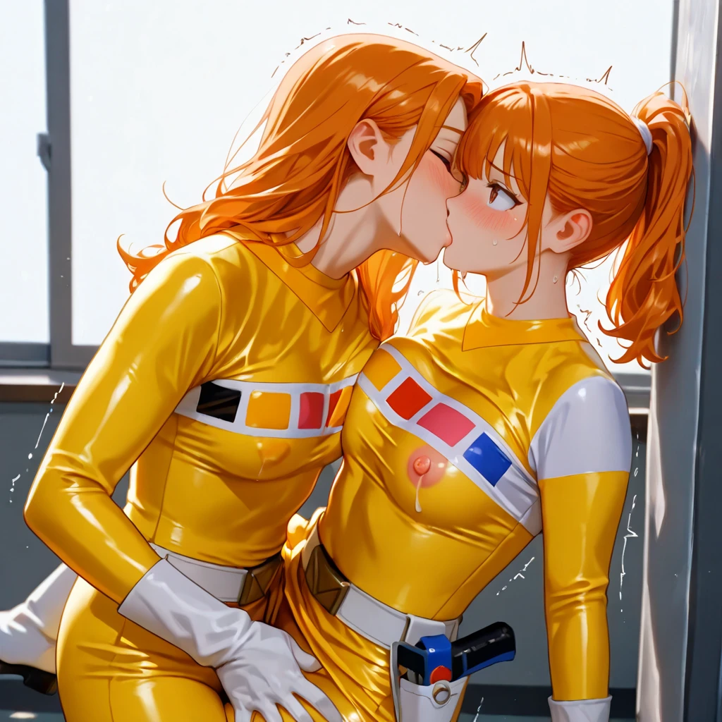 score_9, score_8_up, score_7_up, score_6_up, score_5_up, score_4_up, (source_anime), 2girls, neon genesis evangellion, ((asuka langley soryu, girl, small breasts, {sucking breasts}, asuka suit)), (( Misato Katsuragi, massive breasts, Tall stature, Thick thighs)), yuri, Messy apartment, beer cans, size difference, breast sucking, tongue, far, full body, age difference