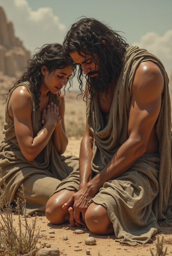 create the biblical scene of Delilah cutting Samson&#39;s hair 