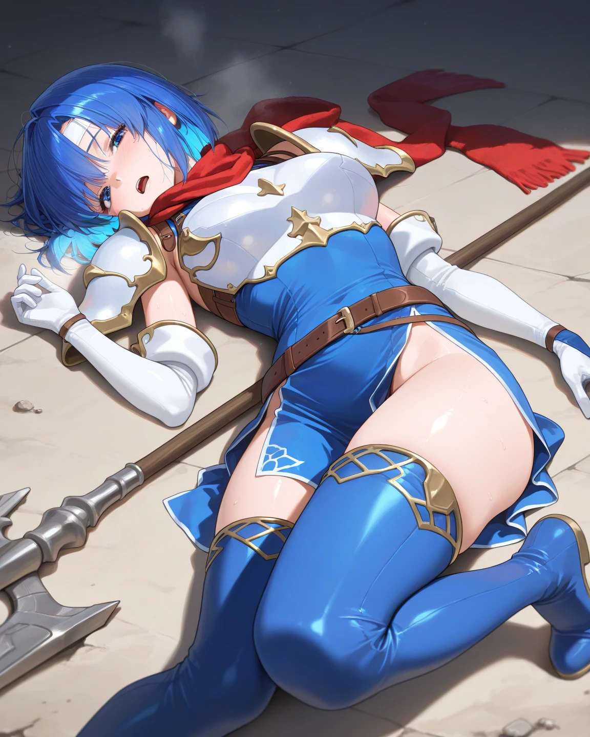 NSFW,masterpiece,Highest quality,High resolution,Super detailed,Roxy Migurdia\(Mushoku Tensei ~If you go to another world, you'll get serious~\),Small breasts,Blue Eyes,Blue Hair,Long Hair,Braid,Twin Blade,Brown cape、shirt、Long sleeve、Black Skirt,Embarrassed,Estrus,Smirking face,blush,Sweat,orgasm,Climax,(Squirting),Ahegao,Roll your eyes、squint,(Middle-aged men),Having intense sex,Insert,Creampie,,cave,Jail,restrained by chains,Leg spread,From before
