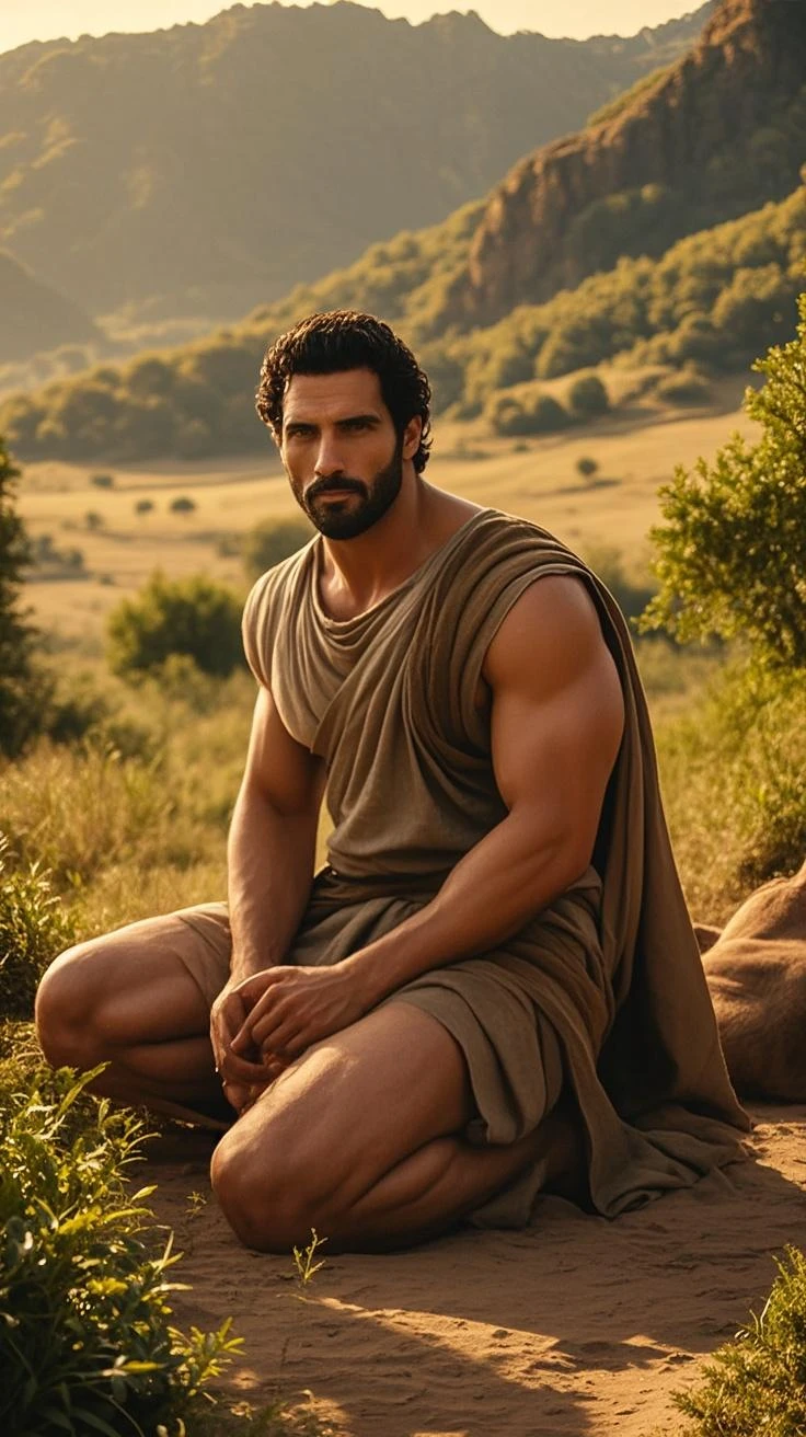 Man praying in ancient times
