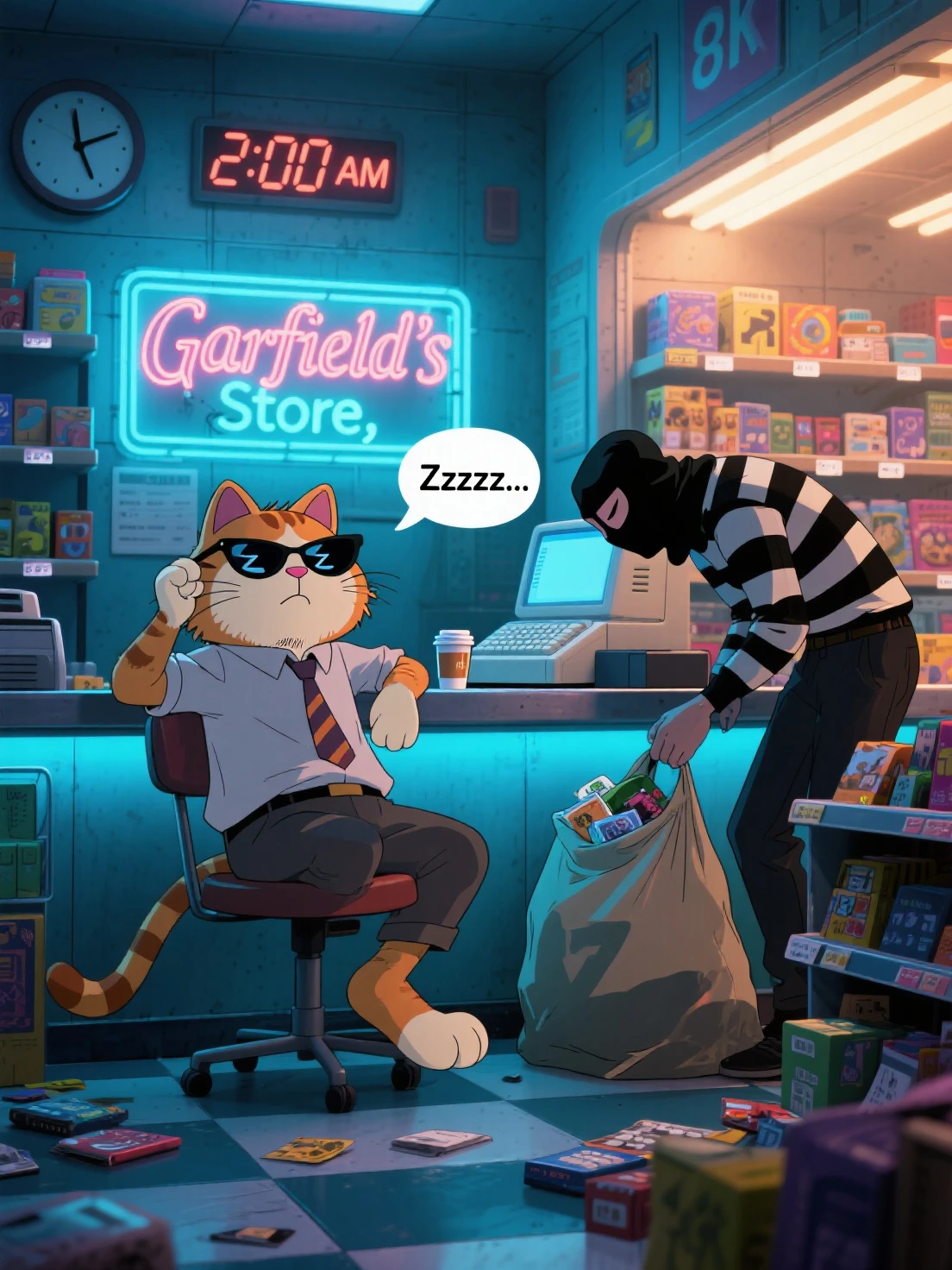 Garfield Counter 😎 ガーフィールドのコンビニ 😎
