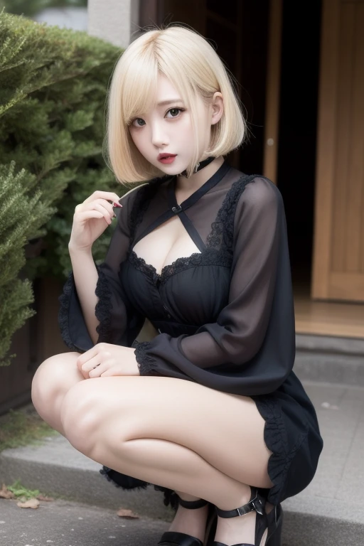(A very cute 20 year old young woman from Japan), ((bright blonde delicate hair)), ((messy side wave short hair)),(((Slender and slender body type))),medium bust size、small breasts、 (((Clean hands))),(curly hair),(((very kind smile))), (((she wears random colored panties))),(((she is wearing a random colored bra))) ((highest quality, 16k, table top: 1.3)), light shines on your face, highly detailed face, highly detailed lips, fine eyes,A very cute 20 year old young woman from Japan), ((delicate hair between brown and blonde)), ((messy side wave short hair)),medium bust size、small breasts、 (((Clean hands))),(curly hair),(((very kind smile))), (((she wears black lace panties))),