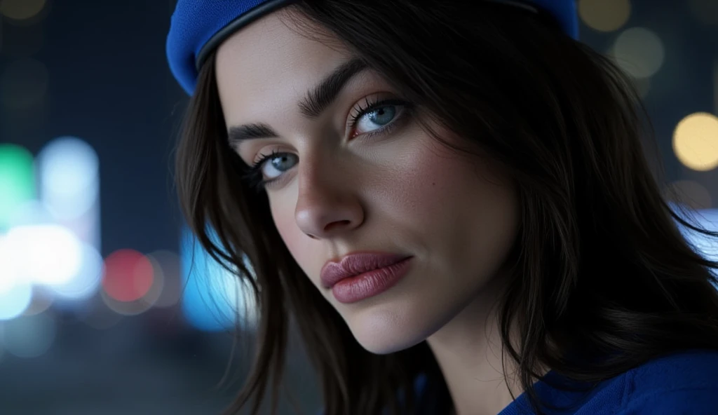 Masterpiece: 1.3), (8k, Photorealistic, Photo RAW, Best quality: 1.4), (UHD), (Ultra high realism), (Ultra high definition), (Ultra high detail), (Increase contrast), (Increase saturation), ((((1girl:1.3)))), A beautiful woman, ((Hybrid face between Monica Bellucci and Jennifer Connelly, 20 years old)), with a perfect figure: 1. 4, Cute face, Beautiful face, (Realistic face), Exquisite hairstyle, Bright light blue eyes with realistic details, beauty in every aspect, (Realistic skin), Radiant skin, with a natural tanned tone, irresistible to the eye, Ultra high definition, Ultra realistic, Highly detailed, (Large breasts: 1.3), (Cleavage: 0.8), A model with a Caucasian complexion, with a warm, Mediterranean tone to her skin, is gracefully seated on a stone bench. She elegantly holds a hat or a purse, while directing a direct gaze at the camera, conveying a soft smile. In Casco Viejo, the historic and cultural heart of Panama City, the cobblestone streets, colonial buildings, plazas and varied architecture create a perfect backdrop for photos. The Plaza de la Independencia is surrounded by imposing colonial buildings and the majestic Metropolitan Cathedral. The fountains and stone benches offer the opportunity for a wide range of poses, from elegant portraits to relaxed shots.(Loose and natural waves hairstyle, soft and tousled waves would enhance the Mediterranean and versatile beauty, large breasts: 1.3), (Neckline), necklace and earrings, ((Slender figure: 1. 2)), (Toned waist), firm and curvaceous buttocks, ((body measurements: 1.68 meters tall and the ratio of bust, weight and waist and hip measurements 99 x 63 x 91 cm)), ((plunging neckline)), ((Translucent white shirt over black underwear. Shirt ajar, with an elegant, casual dress style)), Shot in 70mm, 8k, Photorealistic, --q 5 --ar 16:9 --v 4, HQ, 8K (film grain: 1.3), 8k UHD, DSLR, soft lighting, high quality, HDRI, Fujifilm XT3