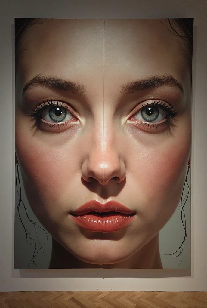 Android Beauty, Powerful paintings inspired by Francis Bacon, Ultra-realistic surrealism, Hyperrealism, fear, art, hyper real painting, Realistic illustration painting, カラフルなHyperrealism, Hyper-realistic digital art
