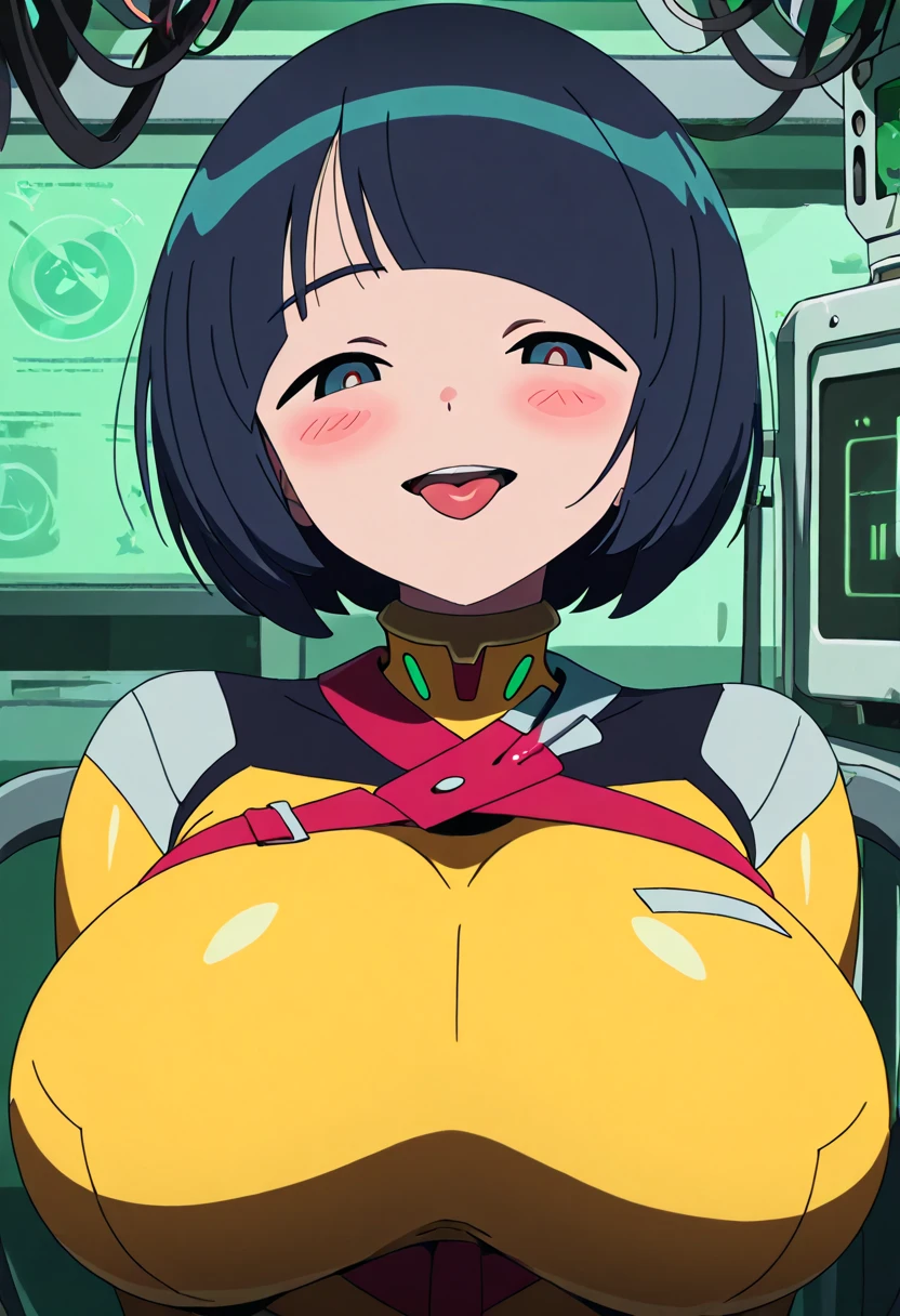 (high quality, Super detailed, 最high quality, Very detailed, beautiful, masterpiece),Realistic image of a bee mature woman,(Evil Cyborg Mech Monster Bee Woman Monster),(Realistic upper body).(Evil Bee Yellow Cyborg Mech Monster Rubber Suit:1.5),(Evil Bee Cyborg Mech Monster Helmet:1.5),Bee Shoulder Armor,Bee Armor Suit,((Super super big breasts)),((Super super super big cleavage)),(Human female face:1.5),(cure black/ futari wa pretty cure)