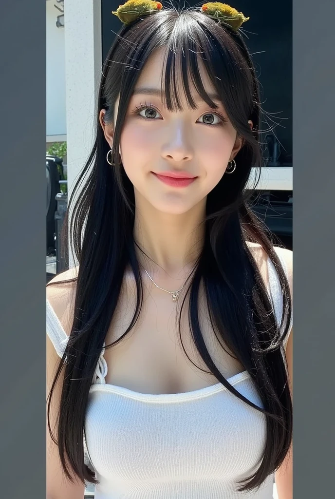 8K picture quality、top-quality、masutepiece、An ultra-high picture quality、ultra-detailliert、Ultra-realistic hair quality、Vibrant colors、Beautuful Women、Beautiful long hair、Shiny hair、detailed hairs、white hairs、poneyTail、purple eyes、shinny skin、Lace underwear、Very gigantic-breasts、Sweat on the forehead and cheeks、extremely big ass、Fluffy off-shoulder yukata、A smile、soft pink lips、Ultra-realistic flesh feeling、Red cheeks、summer festival in background