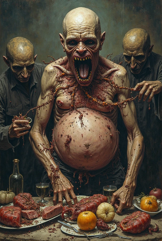 <lora:DM-titles:1>eat your brain, DEATHMETAL, high quality, detailed