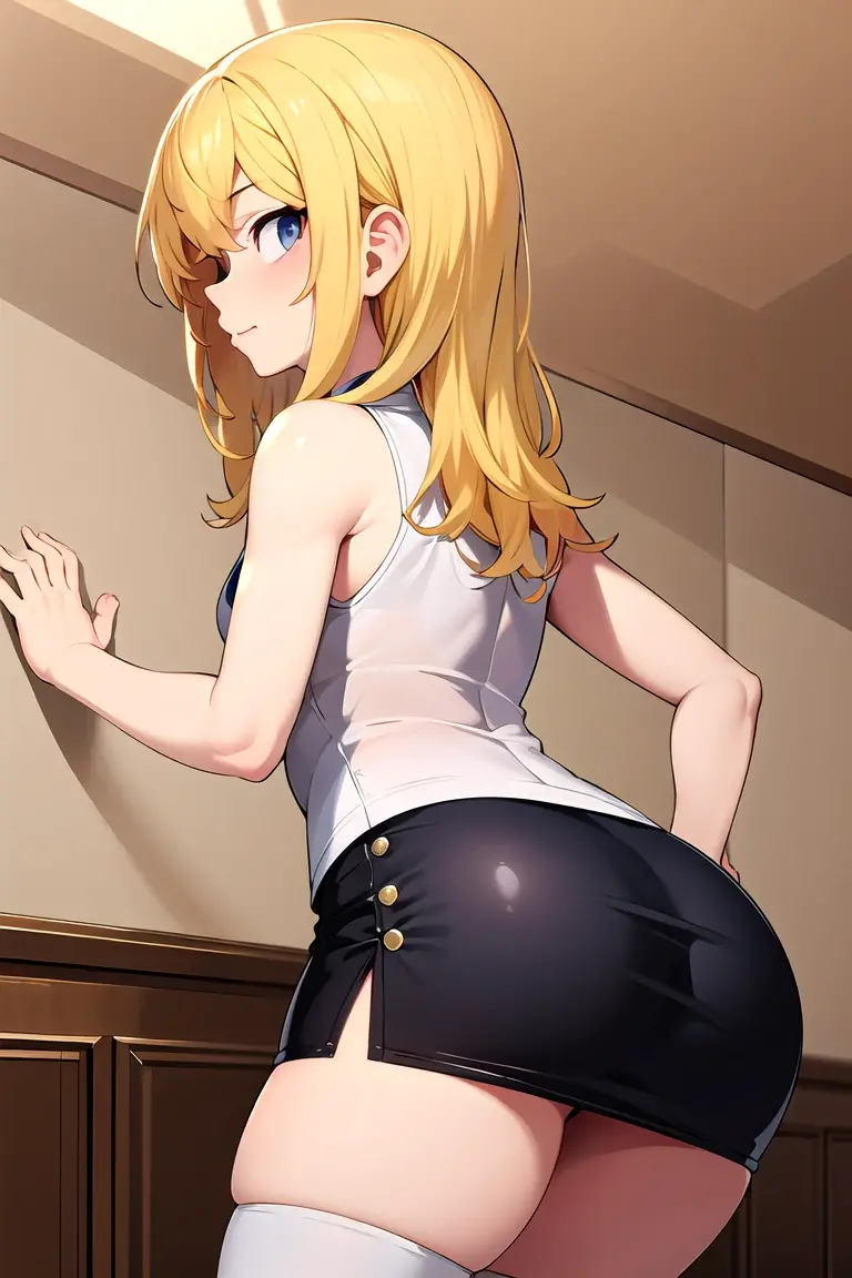 eyelashes, eyeshadow, face, lips, makeup,earrings,
bangs, blonde hair, blue eyes, long hair, kneels, tank top, naked butt, from behind
1 girl, 20yo,Young female,Beautiful Finger,Beautiful long legs,Beautiful body,
(best_quality:1.0), ultra high res,4K,ultra-detailed,
photography, 8K, HDR, highres, absurdres:1.2, Kodak portra 400, film grain, blurry background, bokeh:1.2, lens flare, (vibrant_color:1.2),professional photograph,
, (beautiful_face:1.5),(narrow_waist), open anus