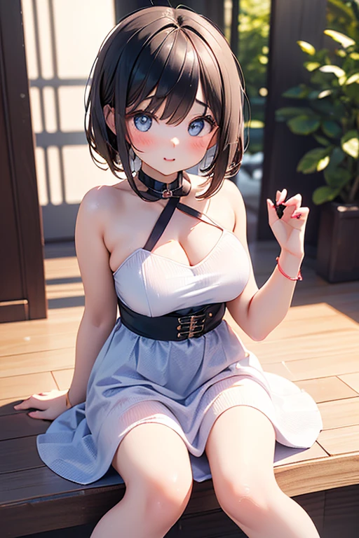 ((((highest quality)))), (((Ultra-precision CG 16K))), (((masterpiece))), (((Very detailed))), (((Extremely detailed))), (((Black outline:1.3, Written boundary depth:1.3 , Written soft outline))), Maximum clarity and sharpness,Multilayer Texture, Surface Shading, Cinematic lighting, Beautiful details sparkle ,Perfect Proportions, Limited to three woman, BREAK accurate, Anatomically correct, Highly detailed face and skin texture, drawn in detail, Highly detailed facial and skin texture, Detailed eyes, beautiful hair, Beautiful Japanese Idol face, Beautiful and beautiful eyes, Beautiful body, Beautiful breasts, Beautiful thighs, Beautiful legs, Beautiful fingers, (Beautiful views) , skinny body, ((Beautiful Skin)), ((Skin Texture)) BREAK breast enlarged, medium Breasts, rocket breasts, (((perky breasts))), (covered nipples), slender waist, ( narrow eyes, blush, determined expression, sweaty, ) , (streaked hair, hair intakes, colored inner hair, ) BREAK (((wearing clothes in the form of thin strings printed literals, wearing pleats mini-skirt, breasts is covered by outfit))) , wearing earrings, BREAK ( stick breast out),(((looking at viewer, super detailed background , ))), BREAK ((portrait, extremely close bustup shot, looking at viewer, \(face waiting for kiss\):1.3, bending over,)), (natural make),