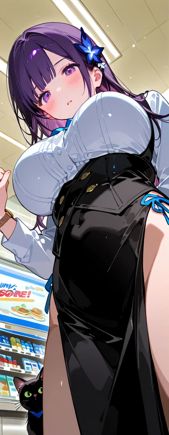 (masterpiece, best quality:1.2), 1girl, 独奏,standing_split,
yuuki mikan, long hair,black sleeveless short vest,pink skirt,