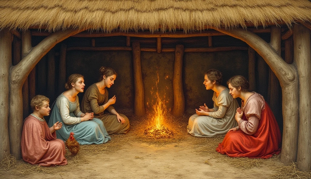 sureal portrait of mary and baby jesus in a hellish landscape <lora:last:1>