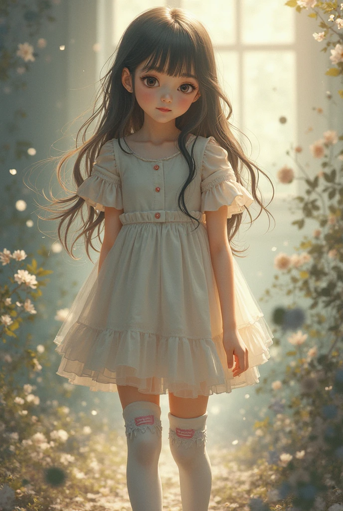 Little girl holding flowers --auto --s2
