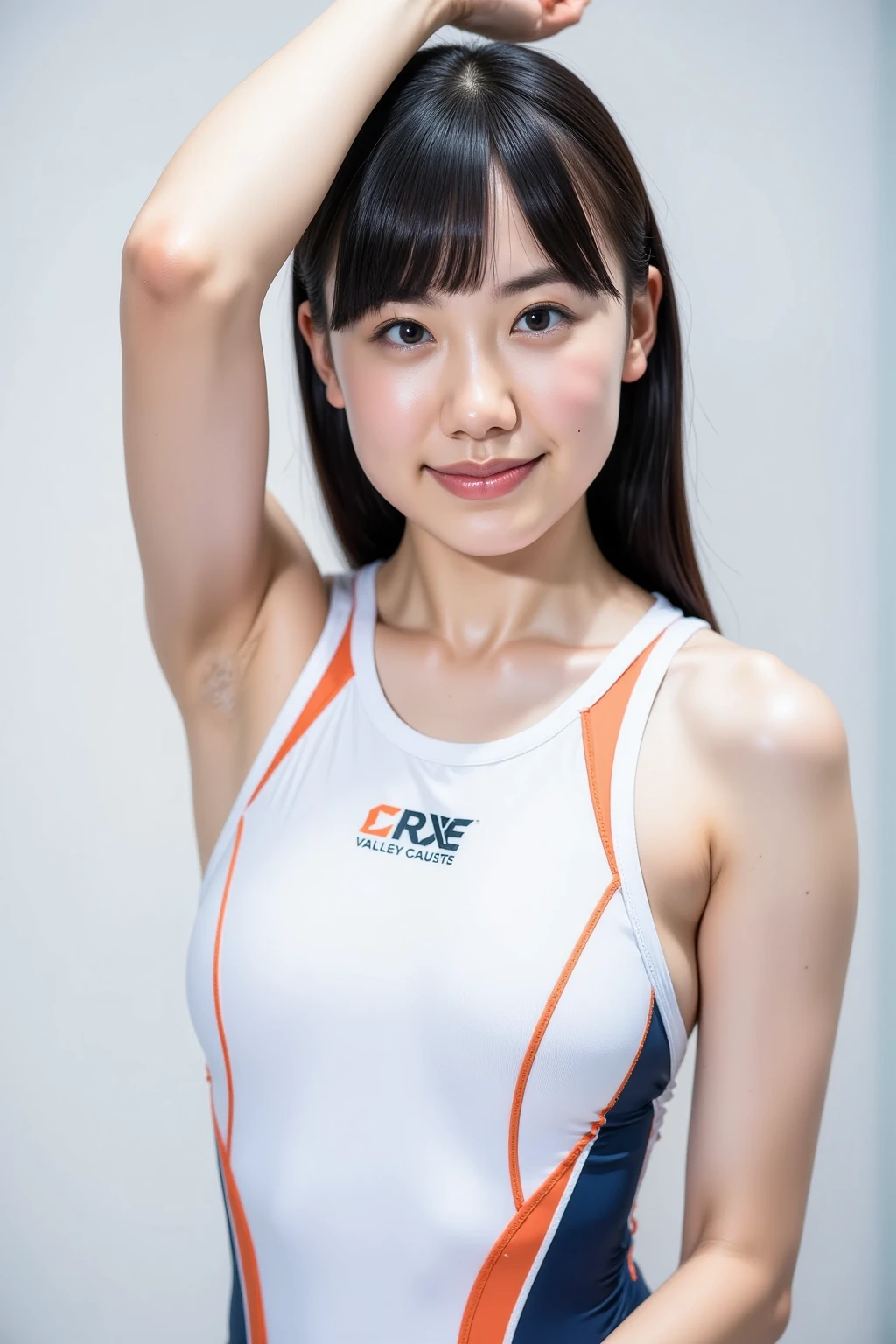 You are a professional photographer。Beautiful Eyes、 ((Highest quality)), Clear contours, Woman with beautiful face, (((One Girl,alone))), ((Beautiful Eyes)), Sex Appeal,Albedo and Specular Maps、Accurate simulation of lightweight material interactions、A woman in activewear taking photos, Light Smile、perfect body,Very Short Hair,Thighs,Pornstar,From various angles