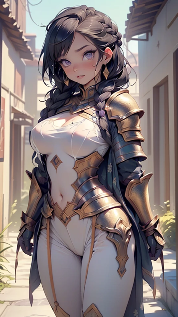 ((best qualtiy)), ((tmasterpiece)), (the detail:1.4), 3D,Complete body, Beautiful mature woman in ancient Egyptian style,(Exquisite and simple ancient Egyptian costumes,White dress:1.9),(Wheat-colored skin:1.6),(Ancient Egyptian temples,Ancient Egyptian temples:1.6),Metallic sequins,estilo fantasia,closeup of face,Extremely normal hands,Extremely normal legs,hdr(HighDynamicRange),Ray traching,NVIDIA RTX,Hyper-Resolution,Unreal 5,Subsurface scattering、PBR Texture、post-proces、Anisotropy Filtering、depth of fields、maximum definition and sharpness、Many-Layer Textures、Albedo e mapas Speculares、Surface coloring、Accurate simulation of light-material interactions、perfectly proportions、rendering by octane、Two-colored light、largeaperture、Low ISO、White balance、the rule of thirds、8K raw data、