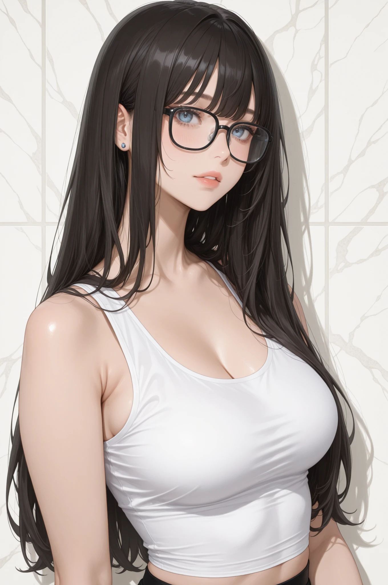 nude,全naked,clear,Married Woman,mother,whole body,Character portrait,Perm,天然Perm,Wavy Hair,slender,Slender,naked,skin,tits,skin露出,Black Hair,Big Breasts,Large Breasts,Wear glasses,
