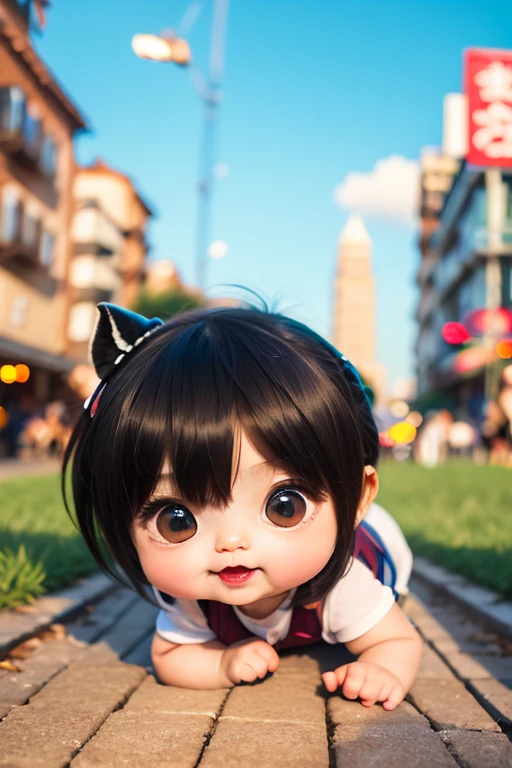 Very simple,minimalist, cartoon graffiti,line art, cute black line little girl, various poses and expressions.Crying, running away, shy, Smile, eating, kneeling, surprised, laughing, etc. --niji 5