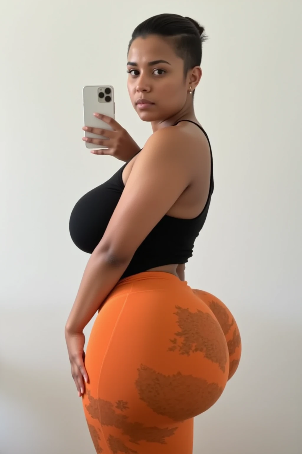 Create a version with HD liposculpture and large, toned buttocks