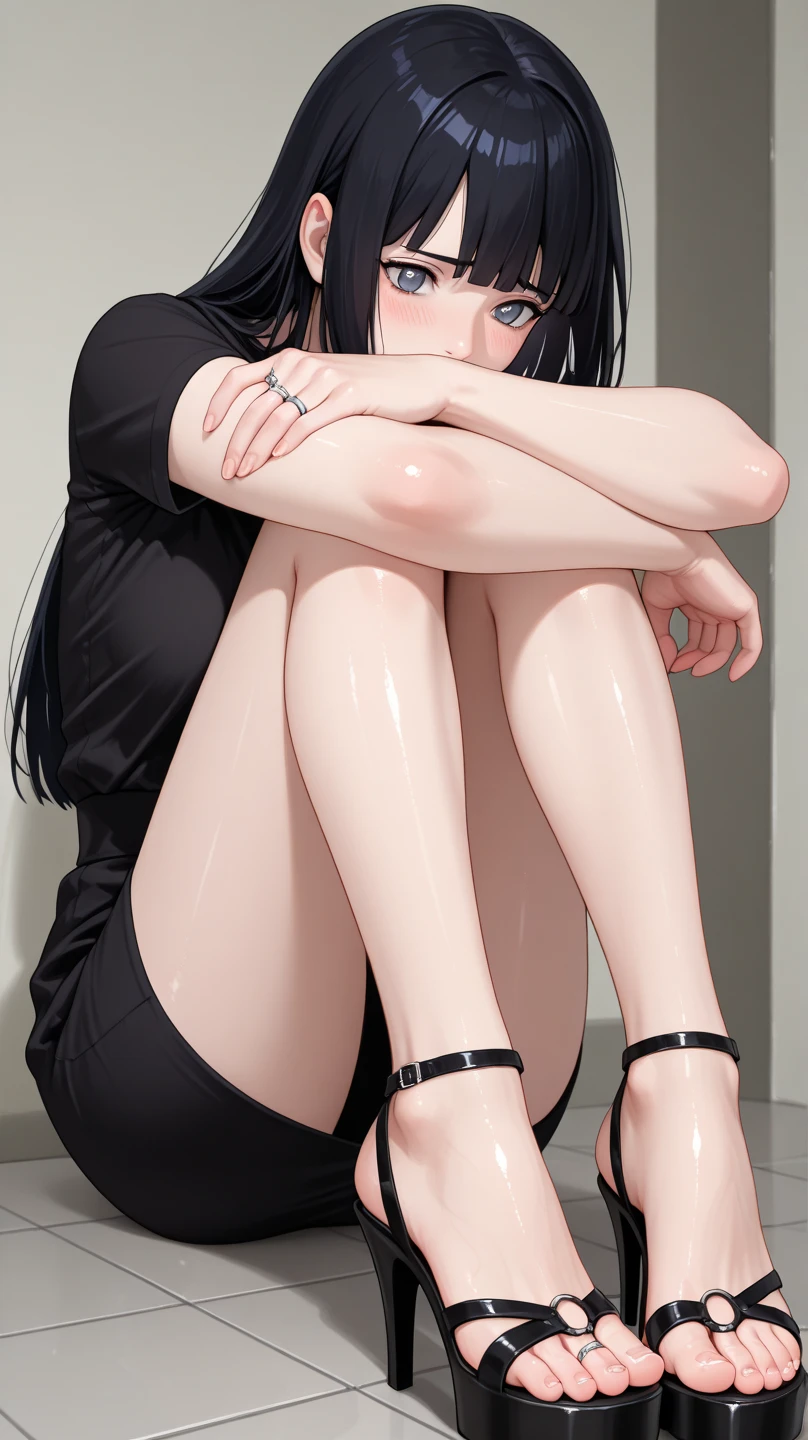 binding,teens girl(with whole body visible),white stockings,flatchest,cabelos preto e longos,High ponytail