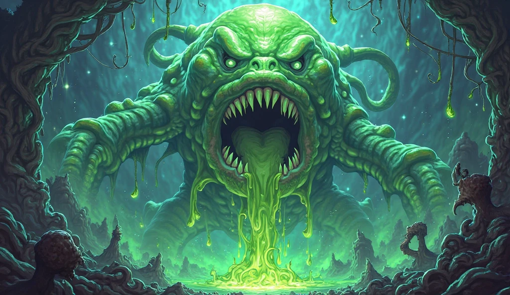 <lora:kUglyCreaturesV2:.7> U61yCre4ture slime demon