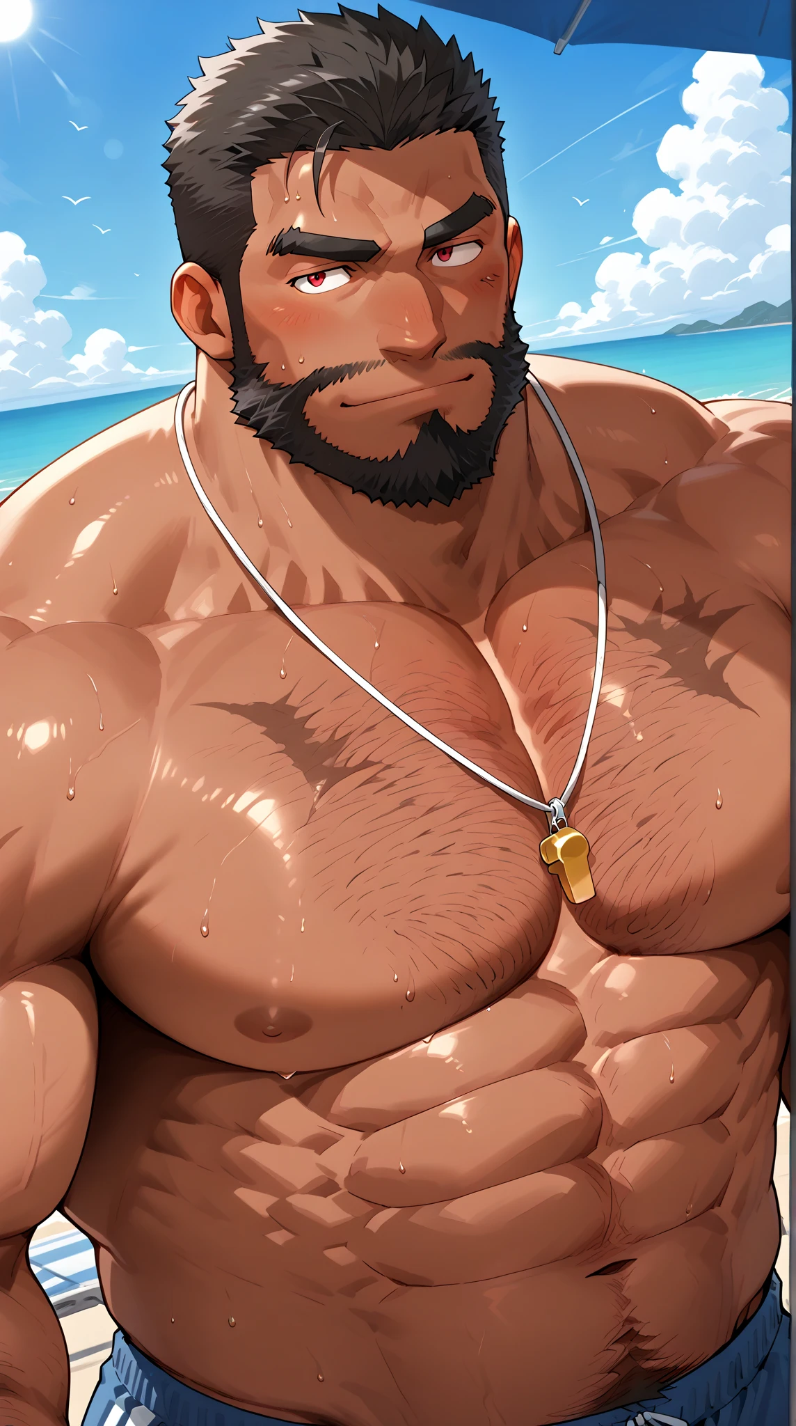 ((androgynous)), beautiful, (very short hair), (pudgy face), (thick),(ikemen), ((boyish)), (handsome), ((beefy)), (cool), (nipples), (chubby), (へそ), (nude), (naked), muscular