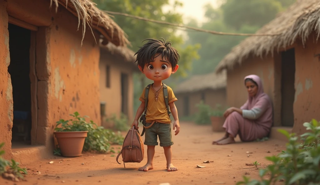 The fair is over, and Chintu and his friends are walking back home with a big smile on their face.