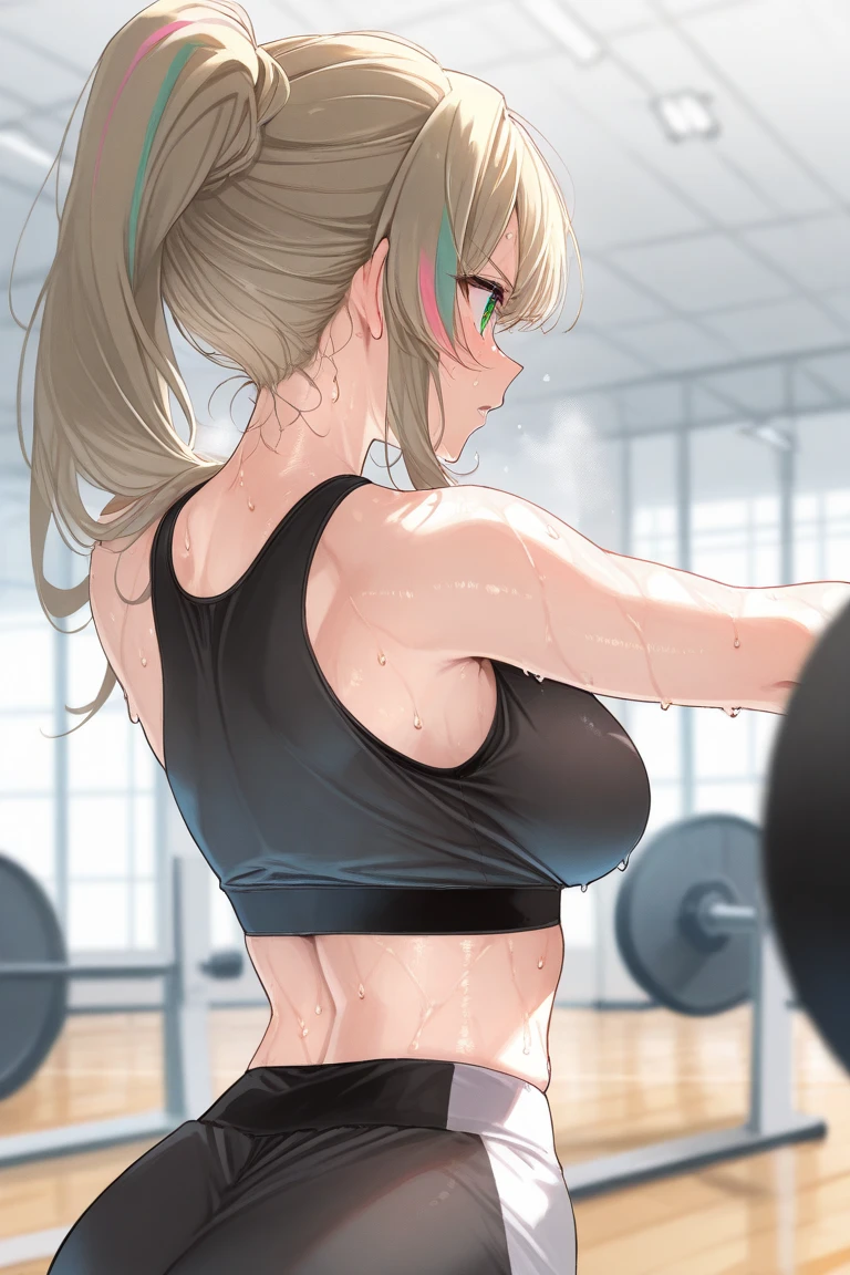 Nina Williams working out wet