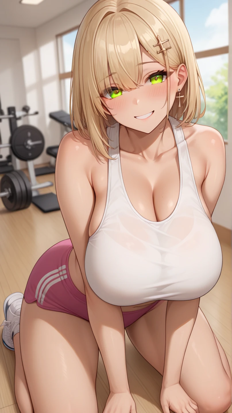 black sports bra, black panties