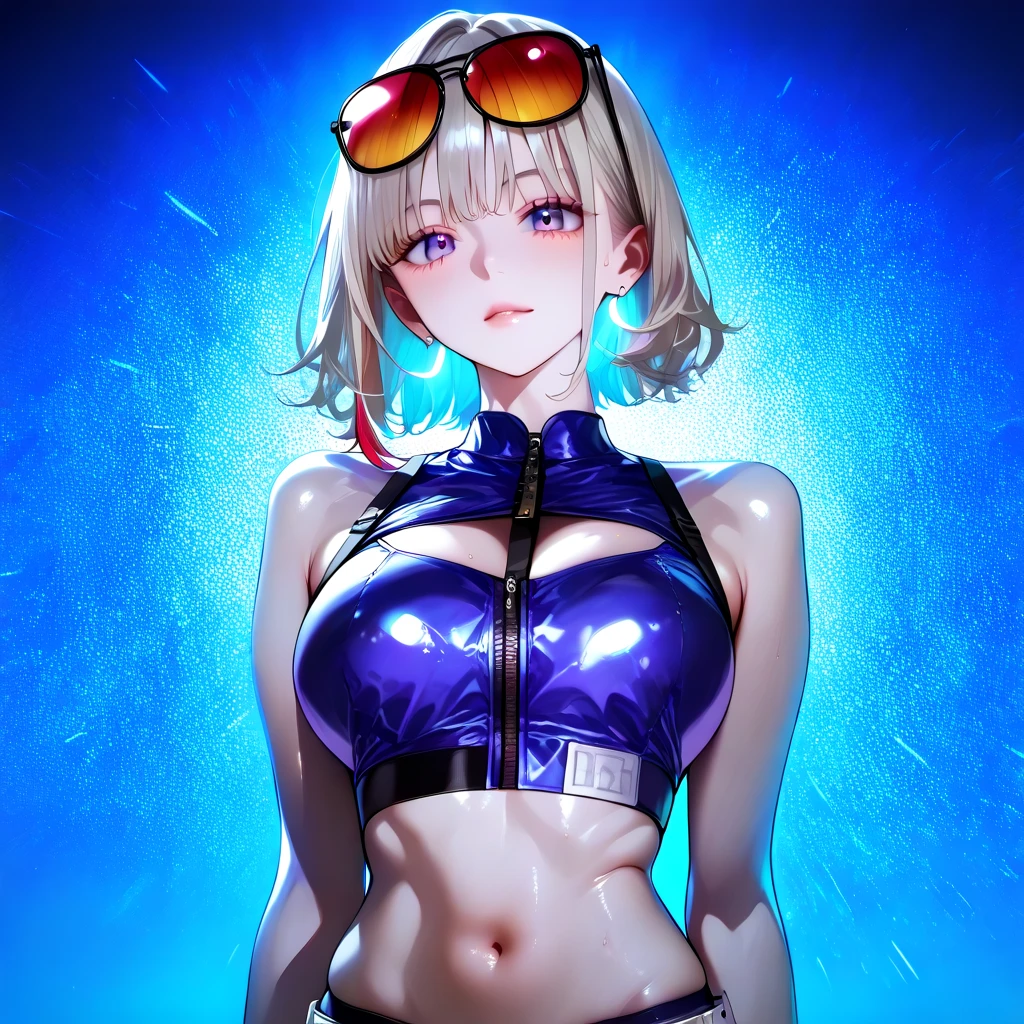 ((JAV cover:1.9, Large cute title, Countless insults:1.3、 Cute and flashy title text:1.9)),
(masterpiece, highest quality, highest quality, Official Art, beautifully、aesthetic:1.2), Cinema Lighting、(Lights from the front,Subsidy light、Soft Backlight、Strong Shadows), Accurate human body、Someone knowledgeable、Correct five-finger、RAW Photos、 4K - ultra-vivid、highest quality, masterpiece, Ultra-high resolution, (reality: 1.4), 20-year-old woman、
break、
(Oil skin:1.3, Glowing wet Skin、Detailed skin texture、 jewelry, accessories、Colorful contact lenses:1.3, necklace,White yellow pixie short hair:1.2)、Move the camera a little further away, 
 break、
((SFW:1.8, Sexy pose、From feet to head)),
(Mega boobs:1.5), (((Safe and secure、CERO A、All ages、safety sensor、Absolutely safe、sfw:1.5, safety)))、
(Nightclub:1.5、night pool:1.5, night:1.8, Sparkling, Great lighting), break、　(White crazy Swimwear:1.5)、(Super big boobs:1.8)、break、(Fluorescent pink glossy lip:1.5、gloss々Glossy lips、Gloss Eye、Eyebrows)、(Squint and open your mouth:1.3)