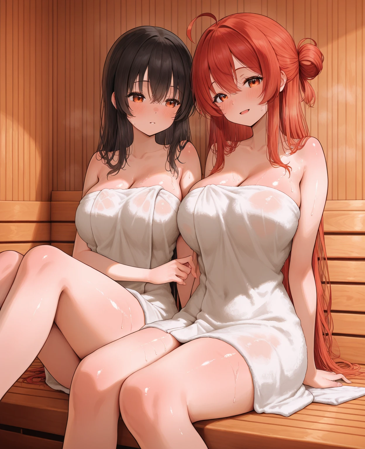 fullnude 、Standing and changing clothes、Beautiful sisters、red blush、A dark-haired