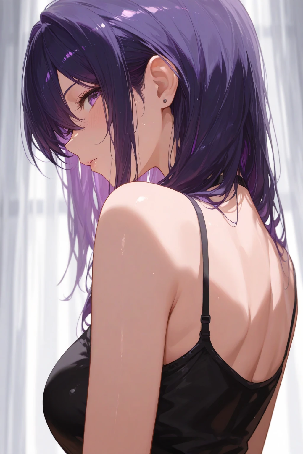 ((NFSW:1.6)), anime「Gundam SEED freedom」Detailed illustrations of female pilots featured in。she「compass」I belong to、((Light purple hair、Medium Hair:1.6))。she動きやすいようにデザインされた、He is wearing a futuristic and stylish pilot suit.。The suit has a highly technical look、Mr.々There is a panel、sheヘルメットを腕に抱えています。His expression was calm and determined.、It reflects her experience and skills.。The background suggests a high-tech hangar or space battlefield.。The overall style matches the aesthetics of the Gundam SEED series.、Pay attention to the details in the suit design and character features, ((One boy and one girl having sex in bed:1.3, Cowgirl:1.8, Turn back))、(Back arching pose)