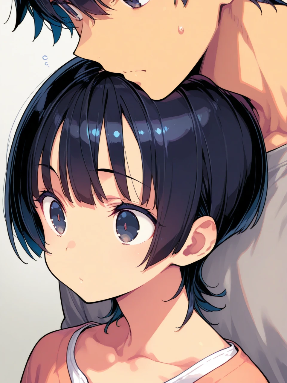 score_9, score_8_up, score_7_up, source_anime, best quality, masterpiece, official art, absurdres, highres, ultra-detailed,waifu2x,Collection: Slice of Life,break,1girl, short hair, spiked hair, blue eyes, bike shorts, purple shirt, (white shirt), fingerless gloves, sweat, (nipple:0.6), sweat, saliva, (yawn:0.5),blush,penis, twitching penis, oral sex, rape, felatio, hand on girl's head, cum, motion lines,projectile cum, facial, bukkake, hot breath, sound effects, outdoors, alley, break,(clear line illustration:1.2), super detailed skin,very high resolution, very aesthetic, Best sexual lighting powered by famous artist, 8k,cute picture,beauty illustration,photoshop_(medium),,(Detailed Lighting),best anime 8k konachan wallpaper, pixiv contest winner, uncensored,