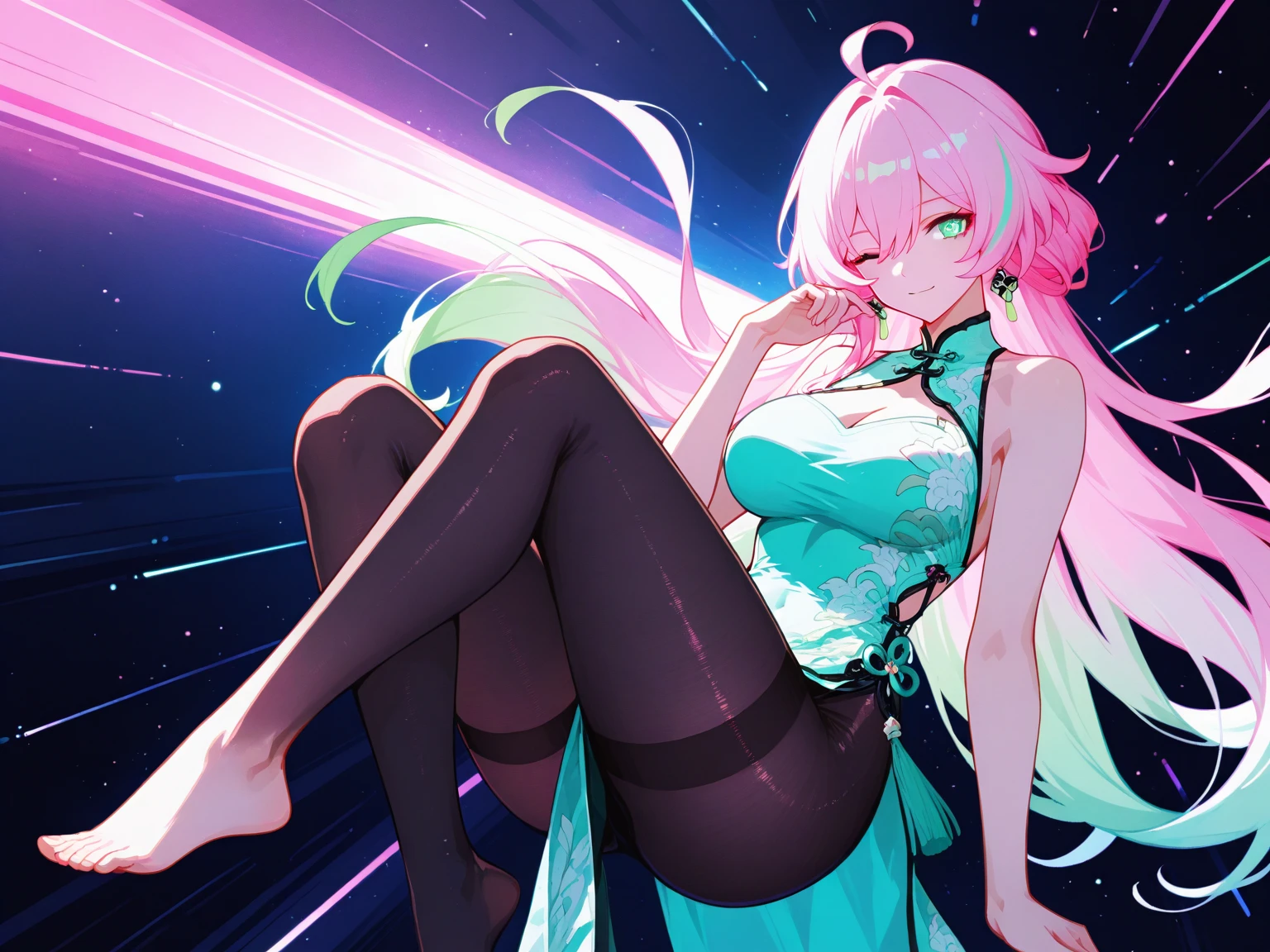 ((masterpiece)), ((best quality)), (Very detailed), ((Kawaii)), charming的, (charming), ((Sexy)), ((Very detailed)), 4k, (8K), best quality, (beautiful), (Anime style:1.2), Flat Color, , rest, Dynamic poses ((National Foundation)), rest, Upper Body, grade, Beautiful girl with Pink Hair,disheveled hair,long Pink Hair, hammerhead shark, White pupil,The legs are very thin,Very long legs, Blue eyelashes, masterpiece, rest, 1 girl ((20 years old)), Cyberpunk, Black bikini, The role played by Hanji Mili, Bangs, Dressed to perfection, thigh, have, Fortnite, Uterus tattoo, rest, Large Breasts, Smile, open mouth, long hair, hammerhead shark, (Pink Hair, Deep blue eyes:1.2), Bright Eyes, (Perfect eyes:1.2), (Perfect iris:1.2), rest, (Cool), rest, sparkling, Super shiny figure, sparkling, Cute face, Kawaii, Large Breasts, fine hair, disheveled hair, rest, Gray background , ((low shooting angle, Ground view)) High and high,Thin, 8K, From surrealism, Official Art, National Foundation,pretty short skirt,sit,Expose a beautiful ass