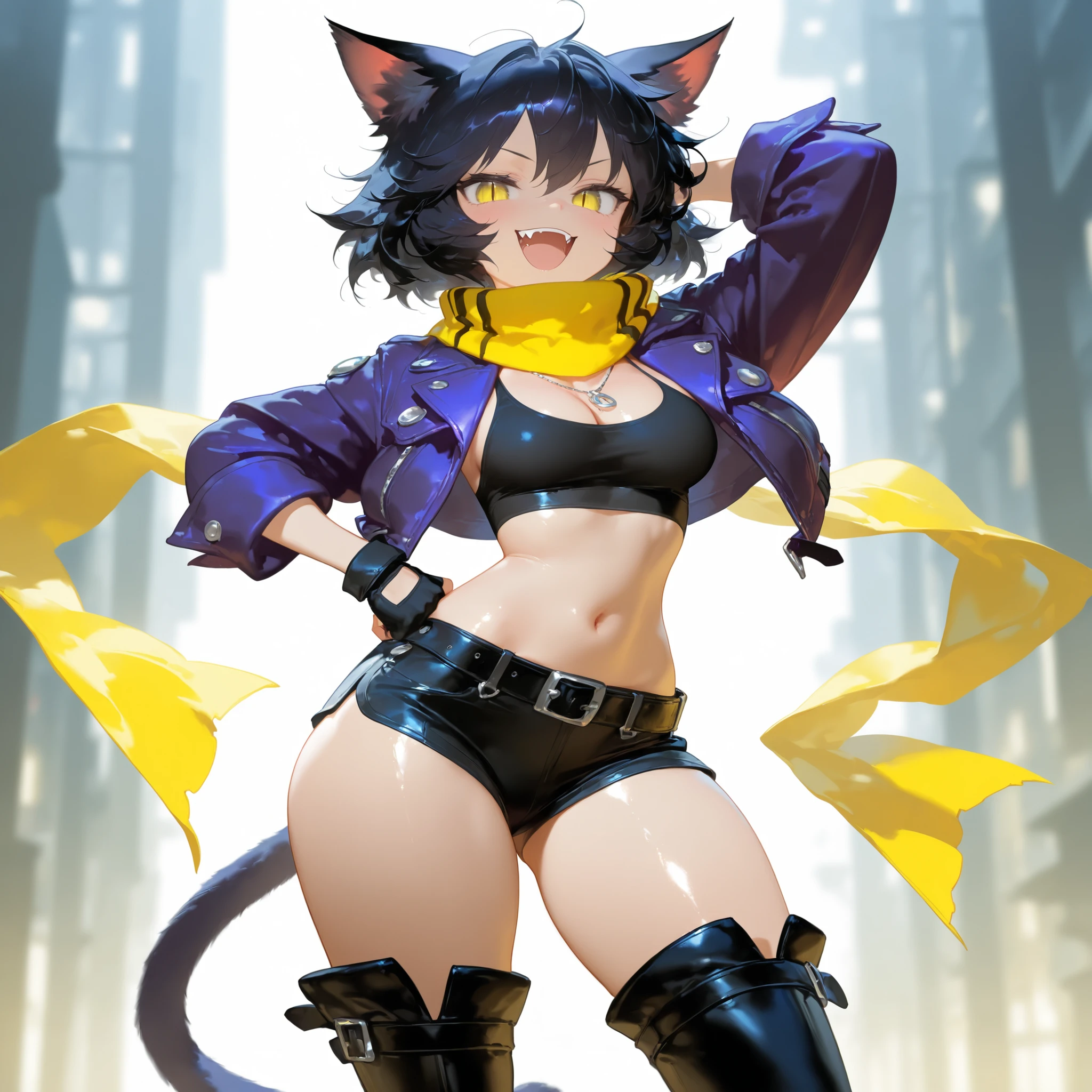 ((Best quality)), ((masterpiece)), (highly detailed:1.3), 3D, beautiful (anime:1.3) full body woman, with her back to the camera, short black hair, big ass, thong panties, black knee-high socks --auto --s2